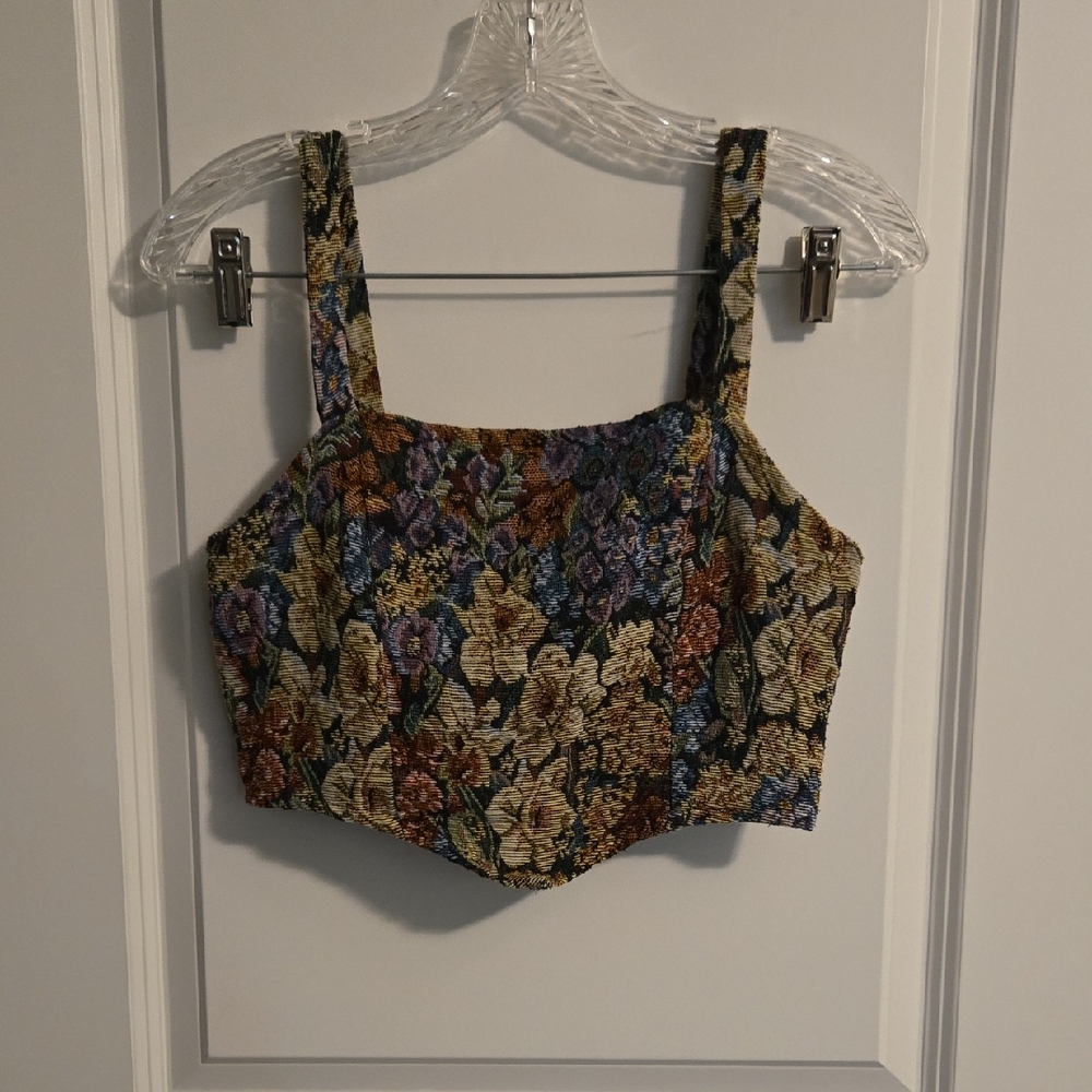 SHEIN Gold Brown Crop Tank Top